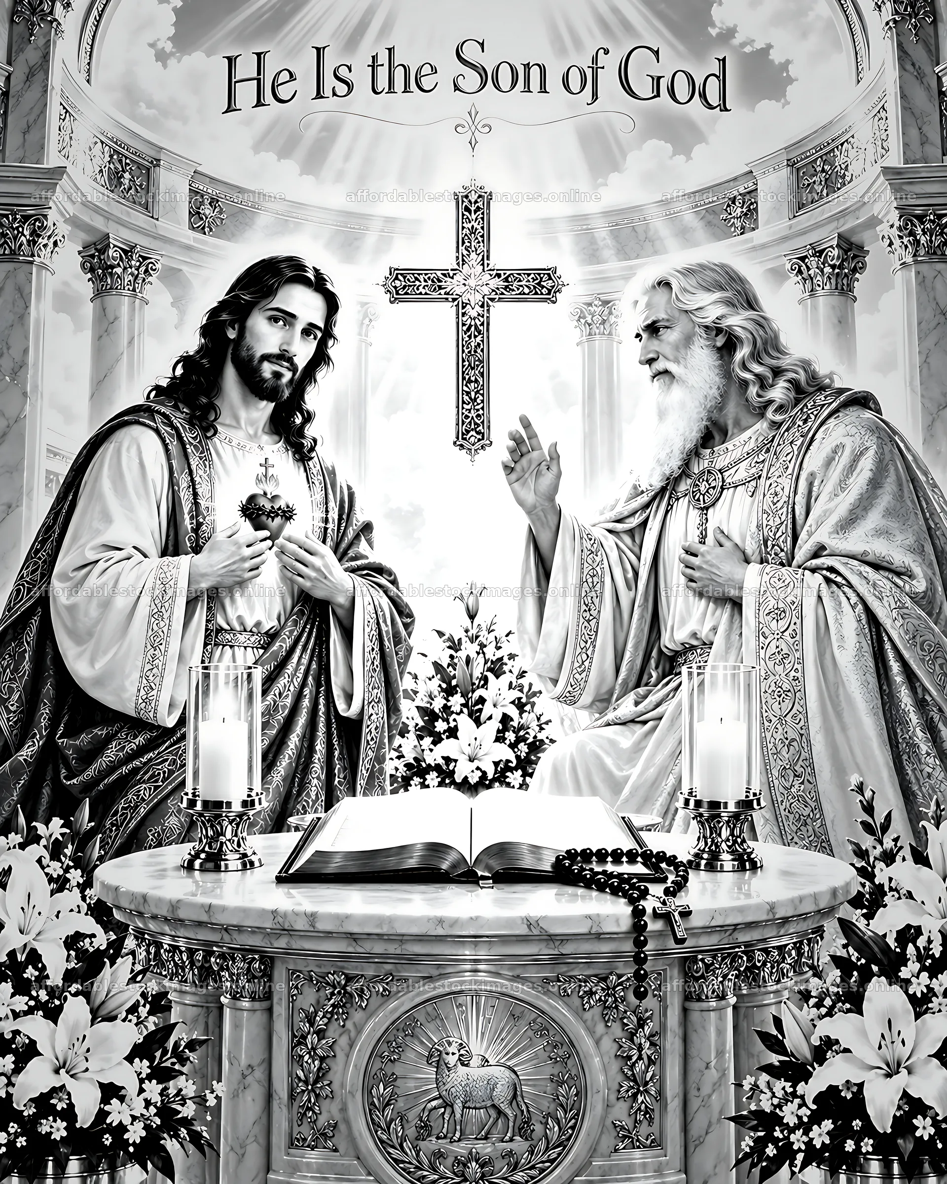 He is the son of god at the father's marble rotunda – stock images 7100x8872