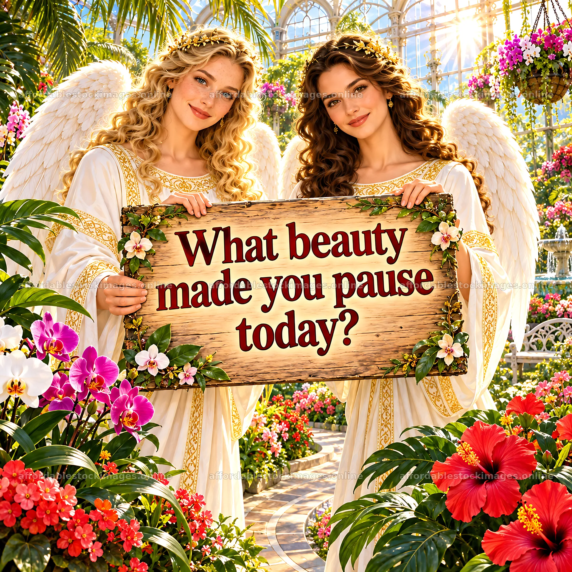 Jesus Christ inspiring reflection in a beautiful garden – stock images 7746x7746
