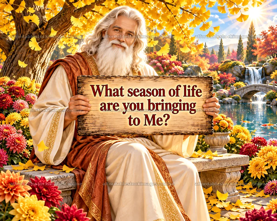 Jesus Christ asking about the season of life – stock images 8659x6930