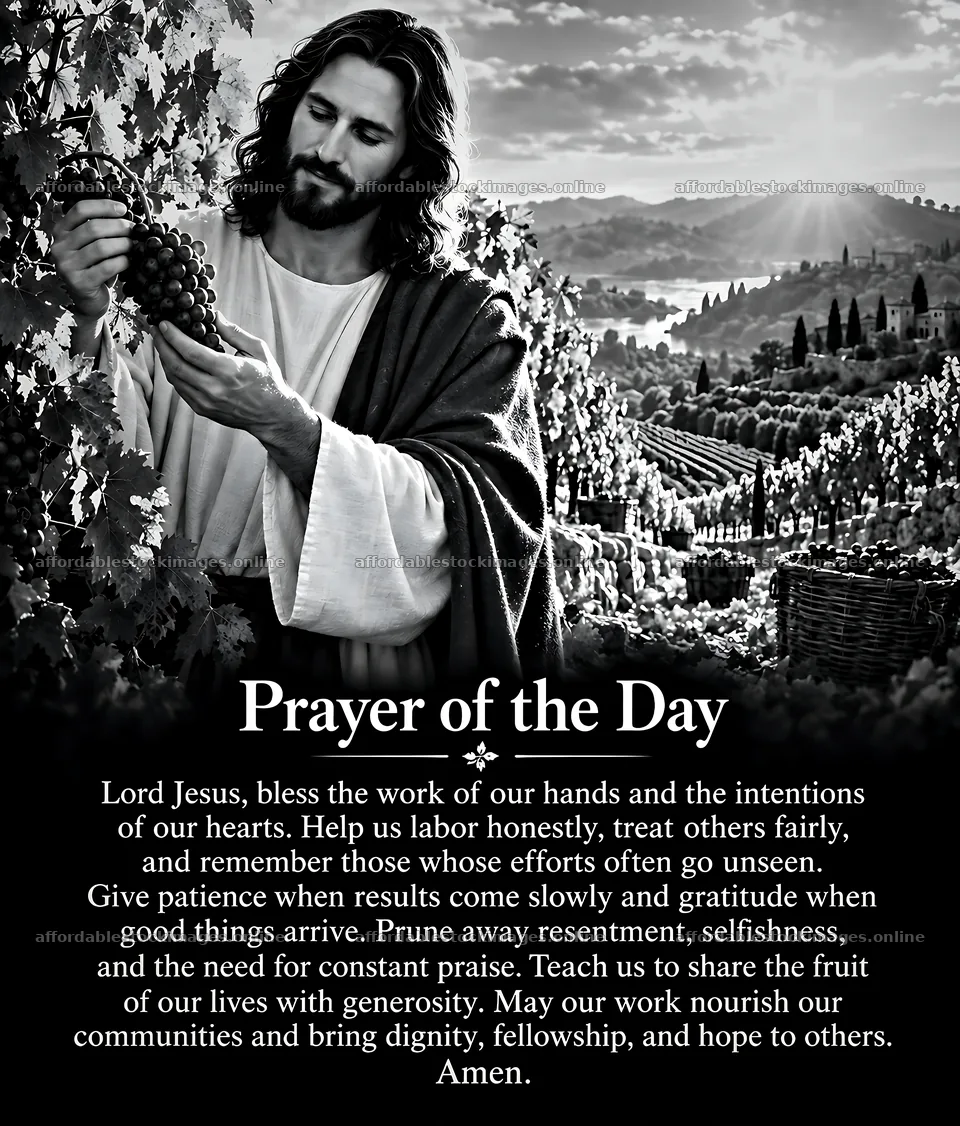 Blessing in the vineyard with prayer and reflection – stock images 7330x8596