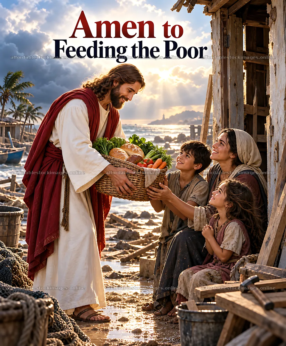 Food after the storm provides nourishment to the poor – stock images 7228x8716