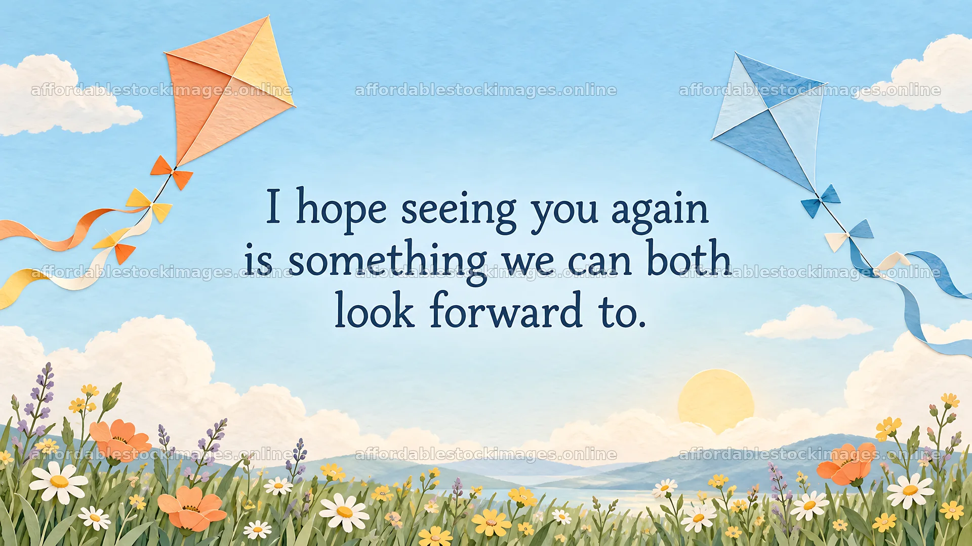 Hopeful Greeting About Seeing You Again – stock images 10331x5808