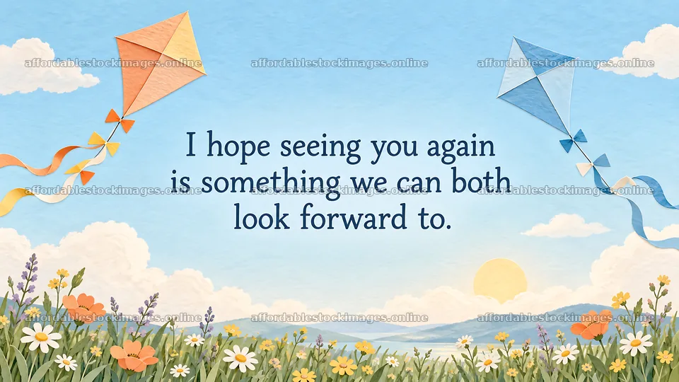 Hopeful Greeting About Seeing You Again – stock images 10331x5808