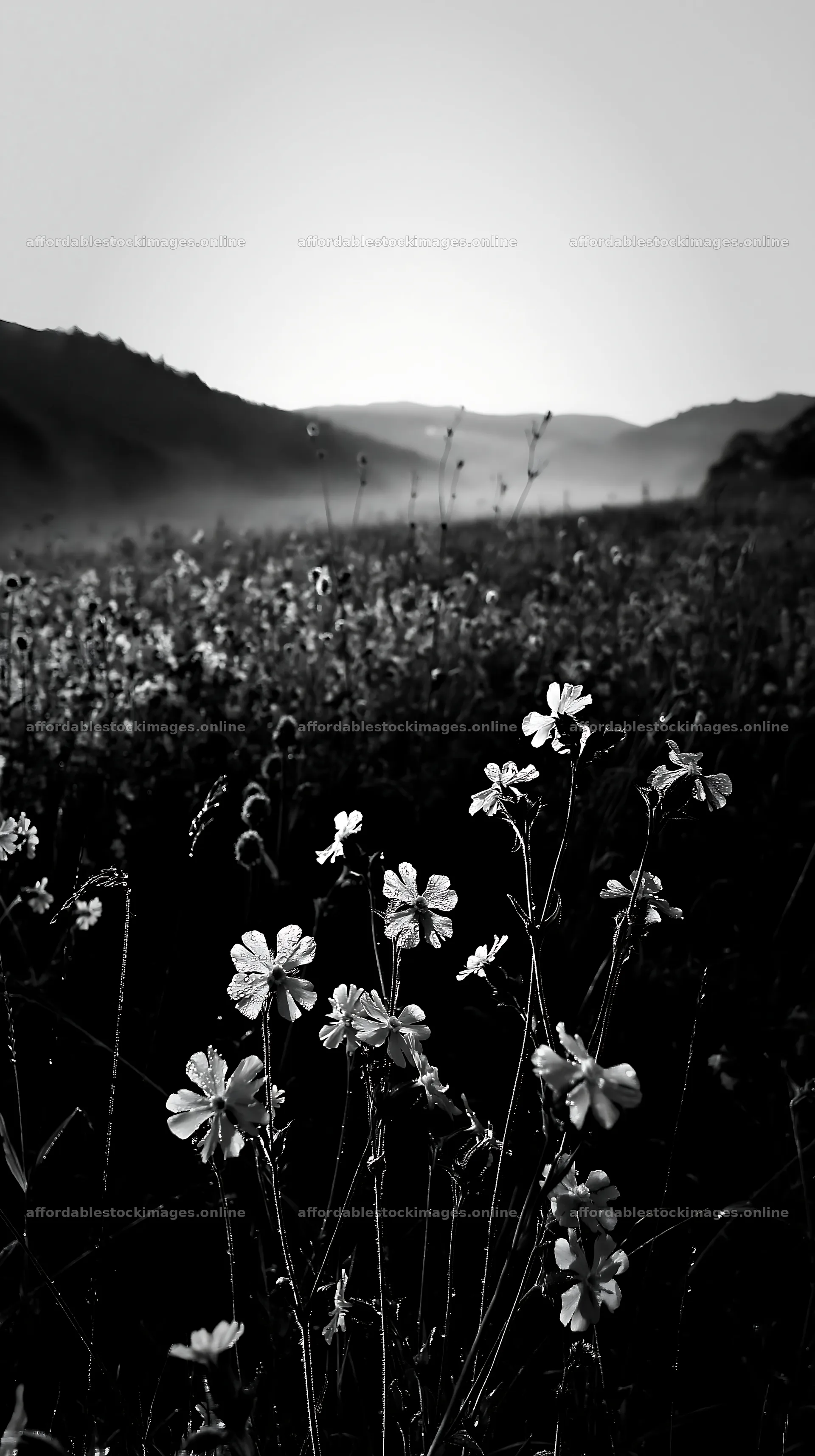 Pink campion meadow in a field during sunrise – stock images 5938x10608
