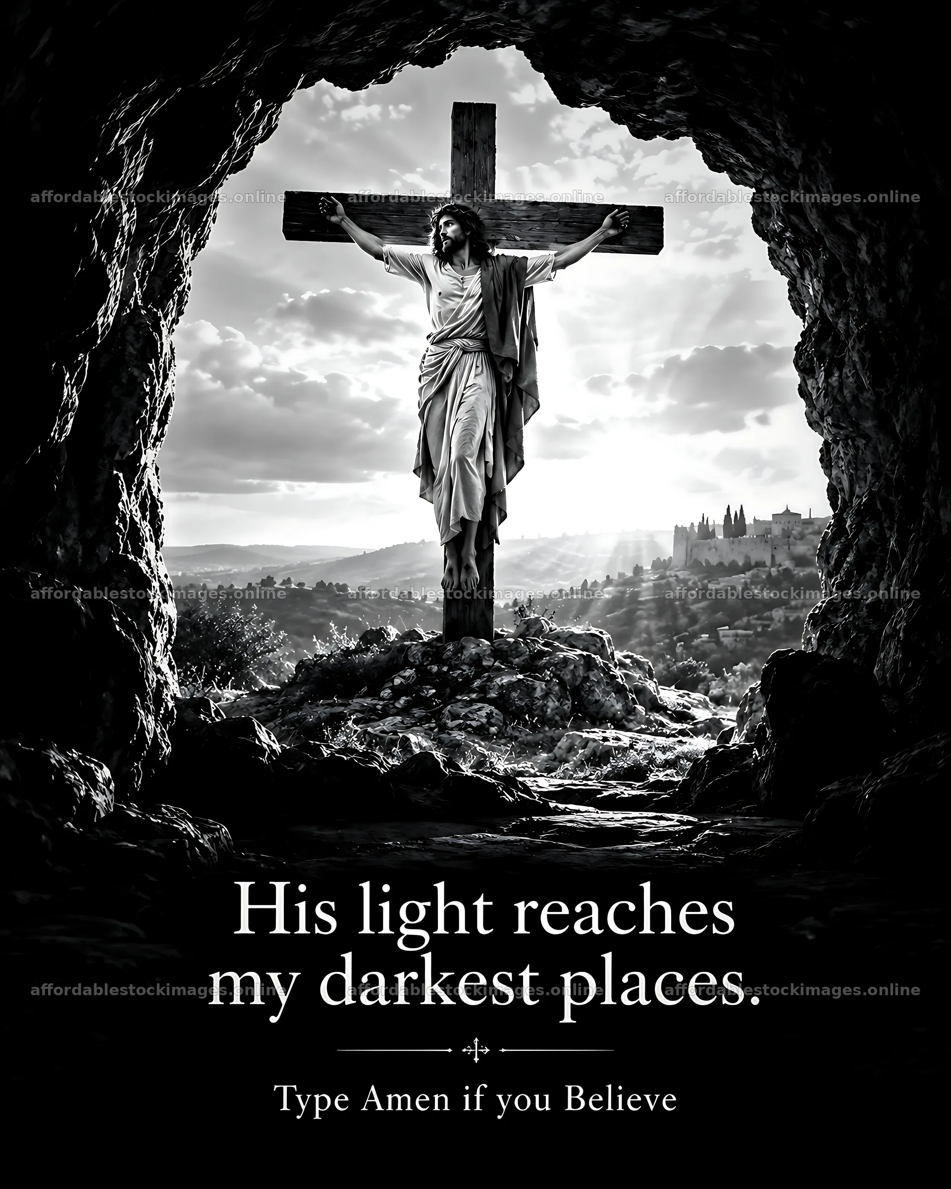 Light beyond the cave – stock images 7100x8872