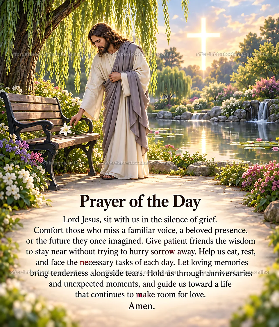 Consolation in the memorial garden – stock images 7326x8598