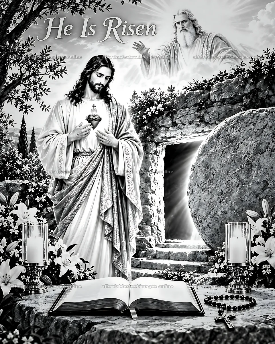 Glory at the empty tomb – stock images 7100x8872