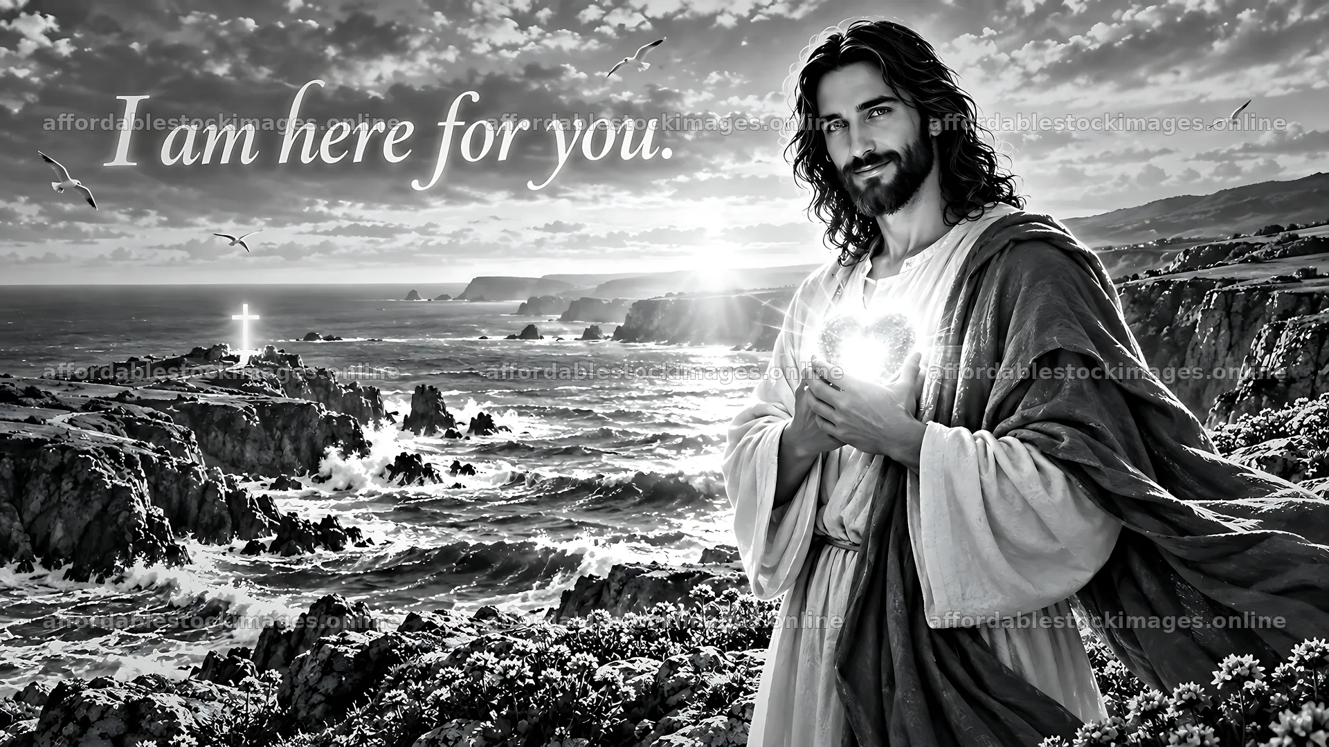 Hope above the sea – stock images 10580x5954