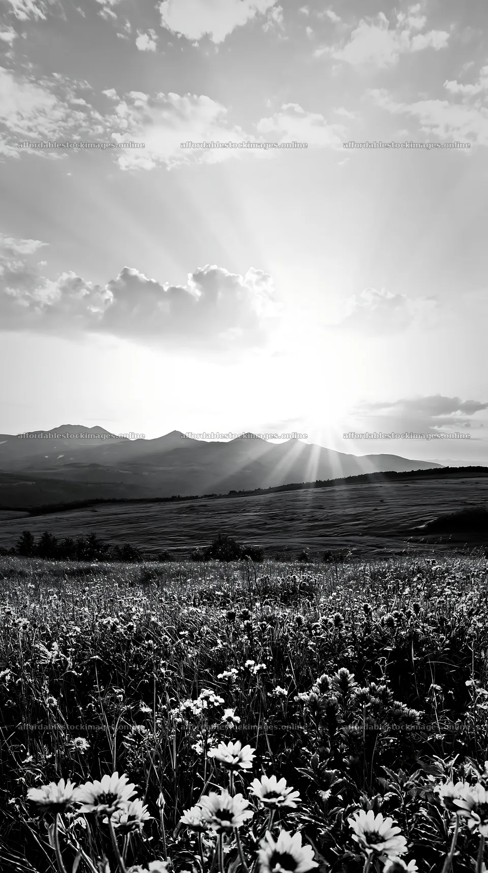 Light rays in Daisetsuzan alpine meadow during sunset – stock images 5938x10608