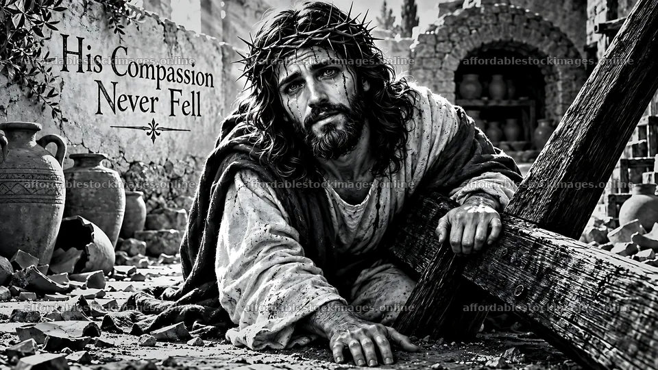 His compassion never fell – stock images 10580x5954